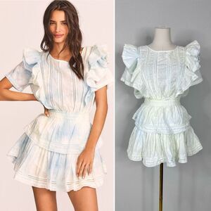 LoveShackFancy Natasha Heritage Mini Dress S Cottagecore Boho Cowgirl Romantic